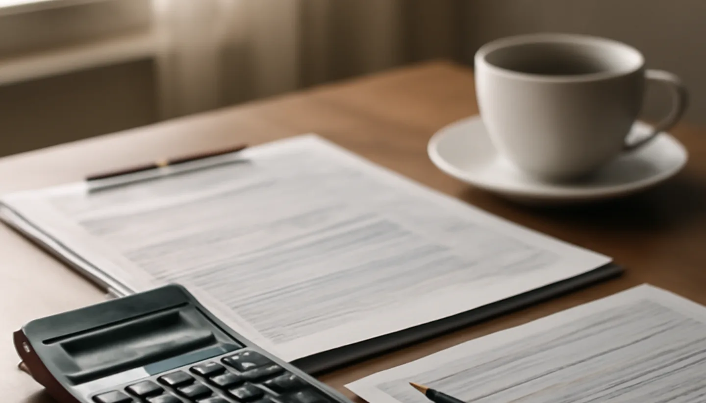 Financial advisor reviewing tax strategy documents at a desk