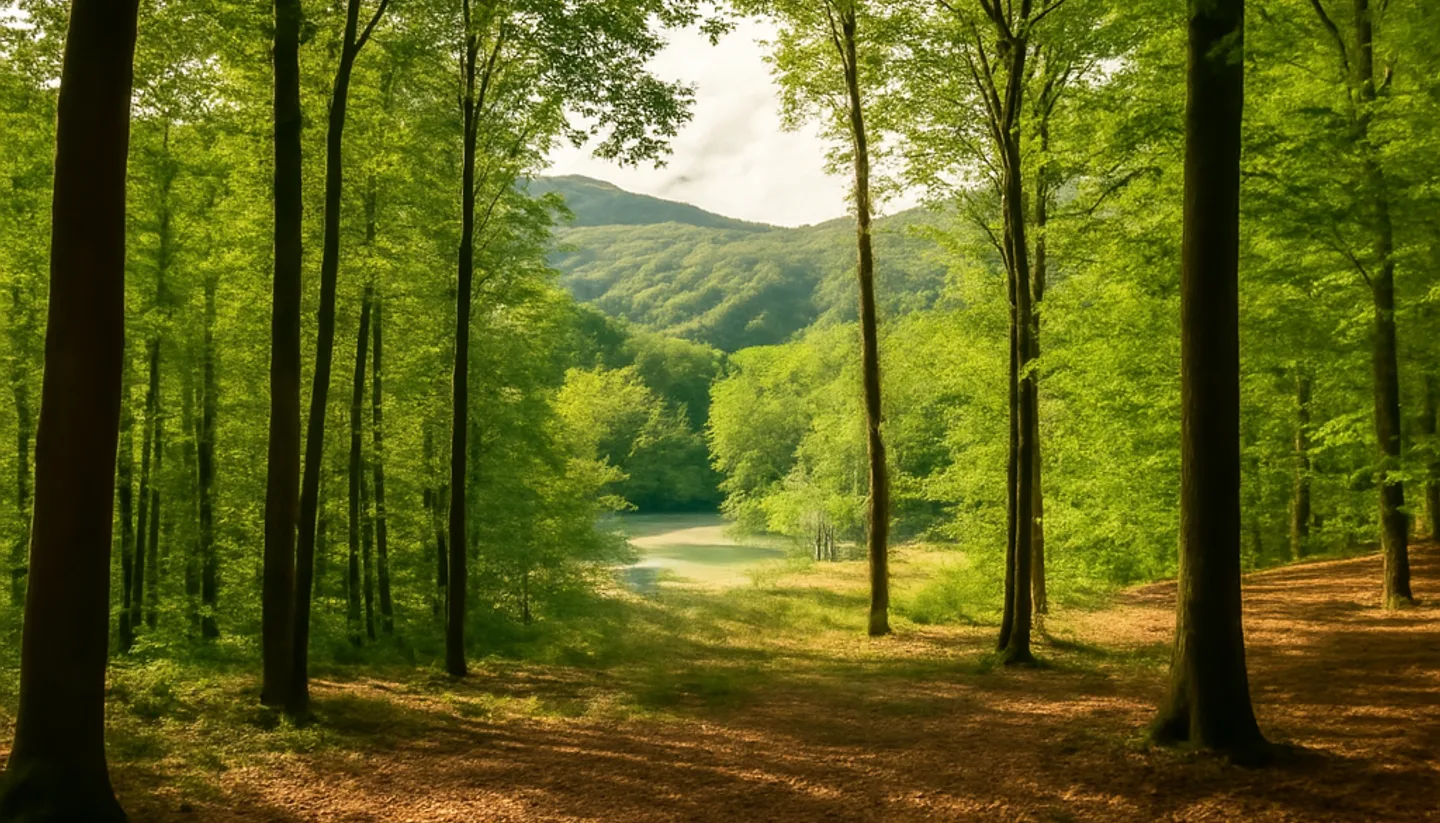 Wooded forest parcel