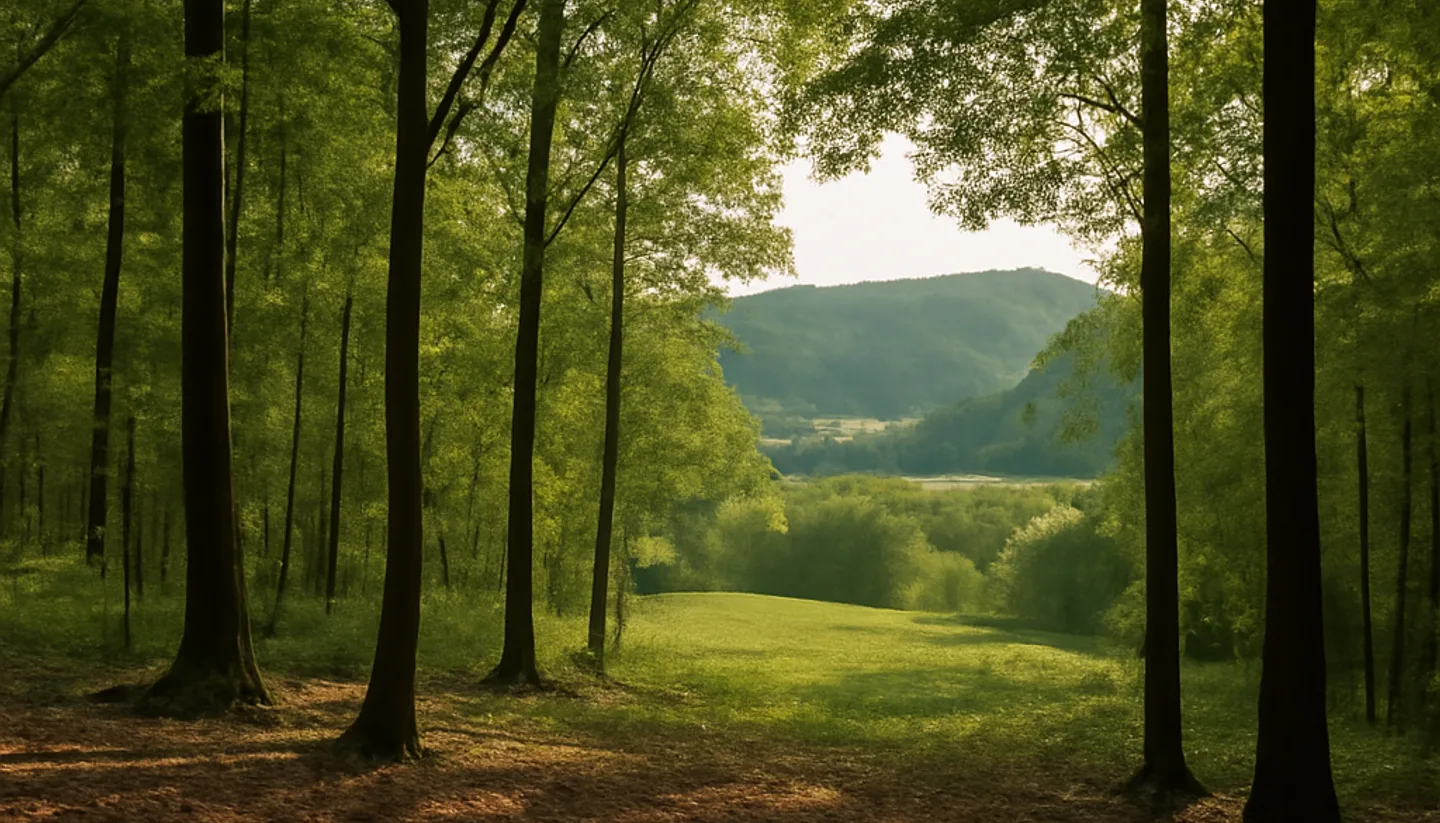 Wooded forest parcel