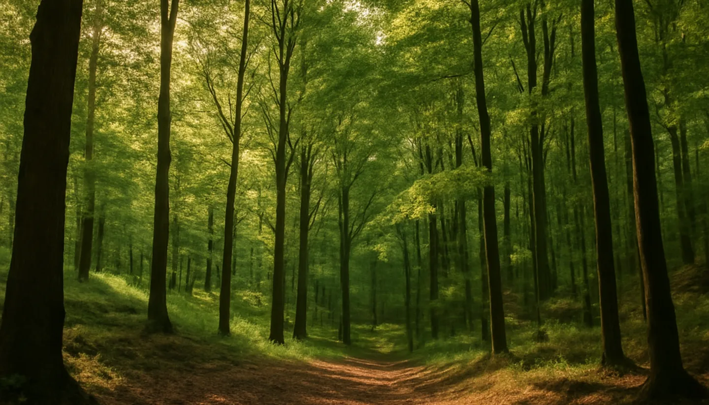 Wooded forest parcel